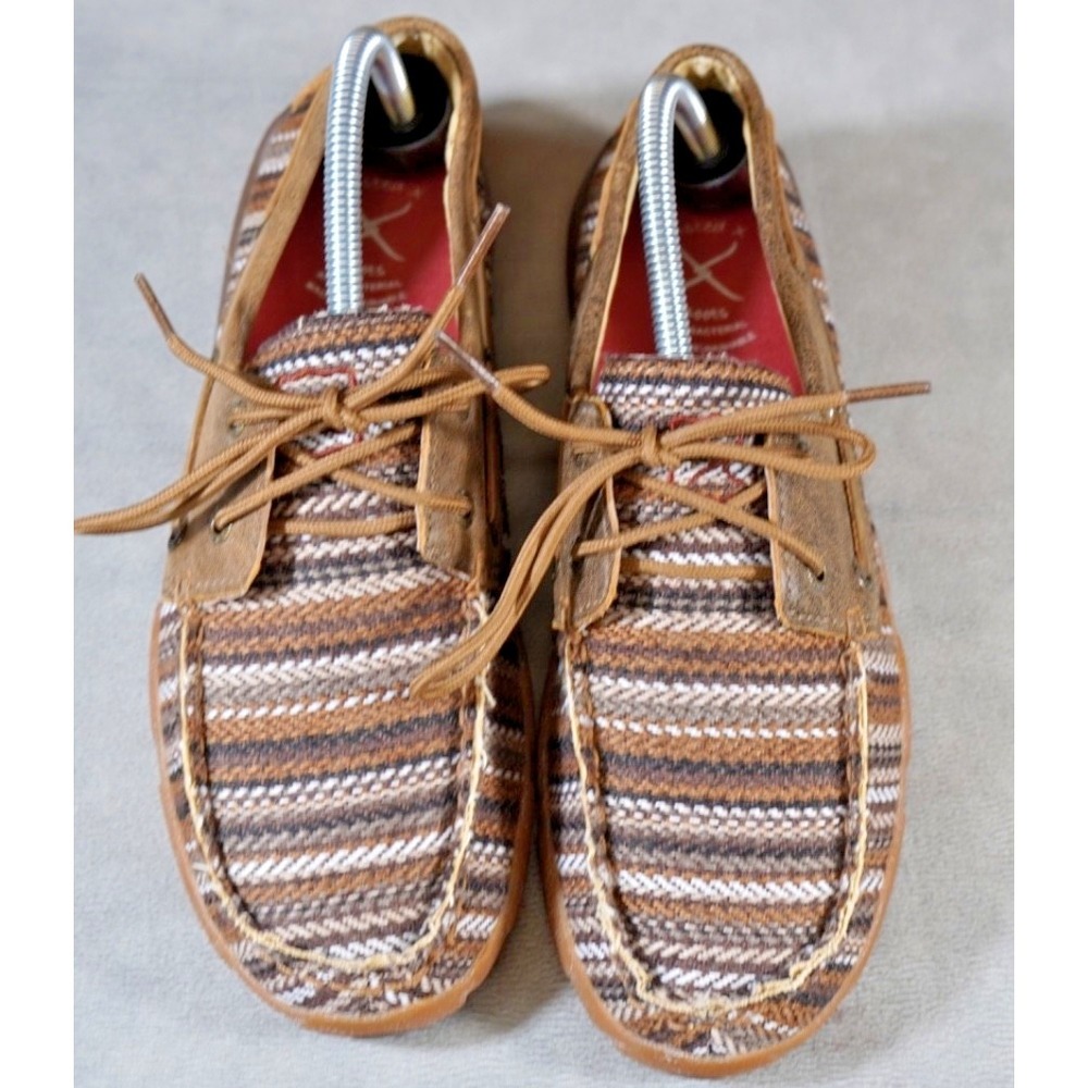 Twisted X Women's Driving Mocs Boat Shoes Size 8.5 Western Cowgirl WDM0114
